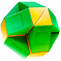 Monster GO Twist Snake Cube 24 Blocks Green/Yellow