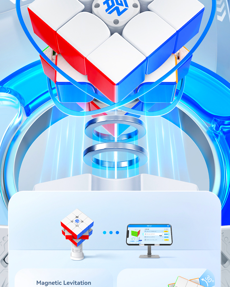 Cube Intelligent GAN12 Ui Maglev 3x3 - Bluetooth, App CubeStation - Pour Speedcubing